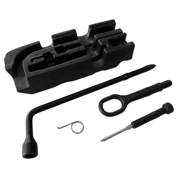 Dezmembrari Kit Suport Unelte Spuma + Carlig Remorcare + Surubelnita +  Cheie Capace Oe Volkswagen Caddy 3 2010-2015 2K5012113A + Cheie Roata Oe Jeep Negru 52124170AA